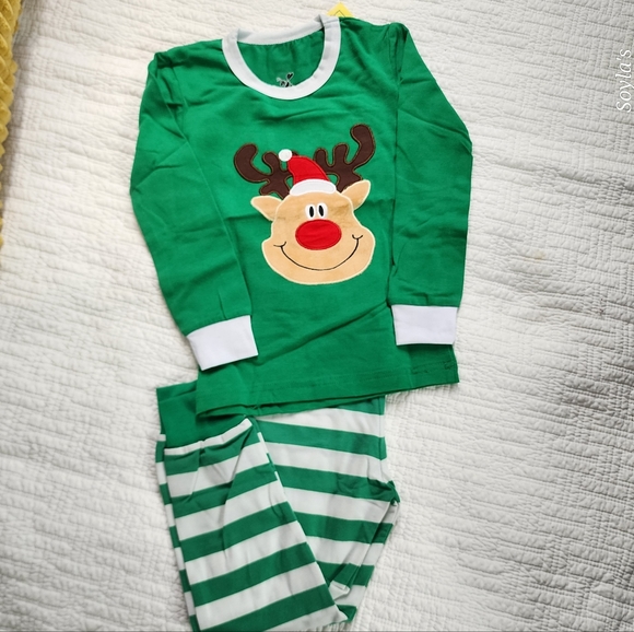 Reindeer Kids Pajamas (SZ4) - Picture 1 of 4
